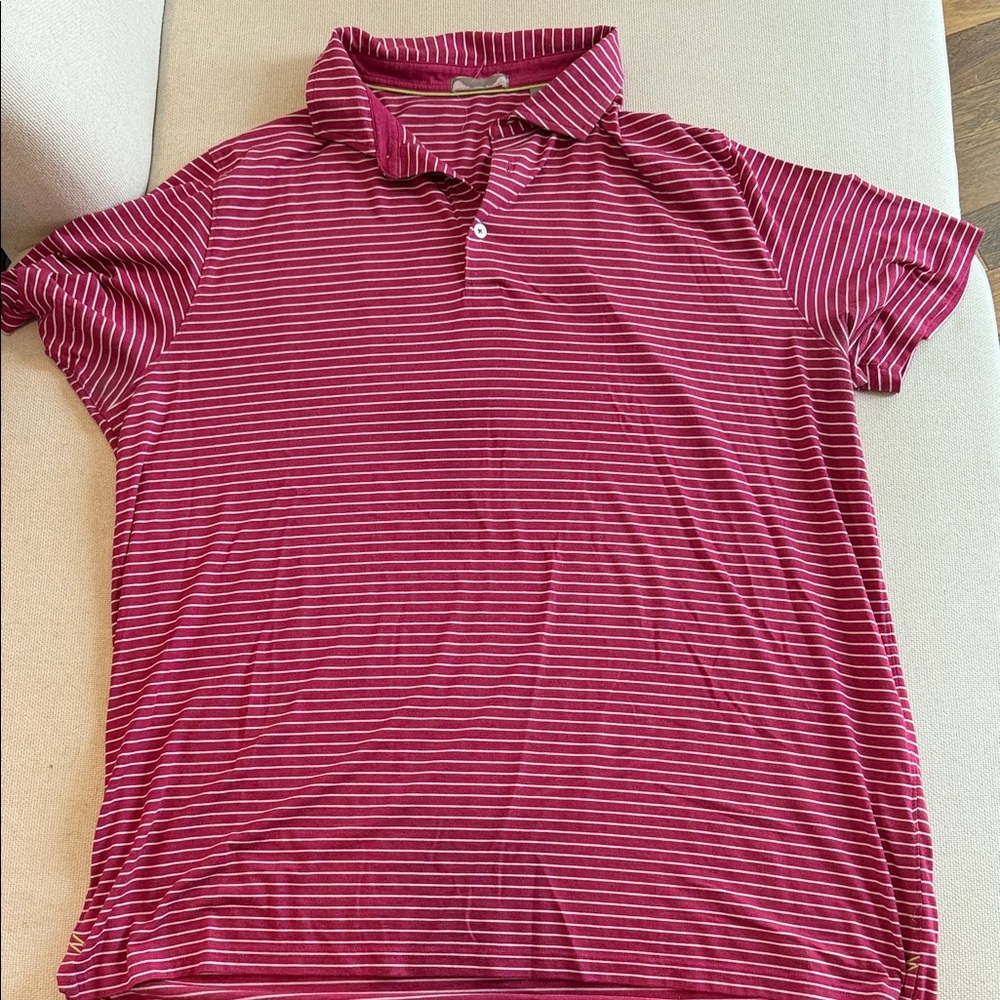 Tasc Men's Polo Shirt - Striped Red